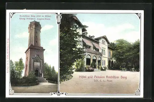 AK Rochlitzer Berg, Hotel und Pension, König Friedrich August-Turm