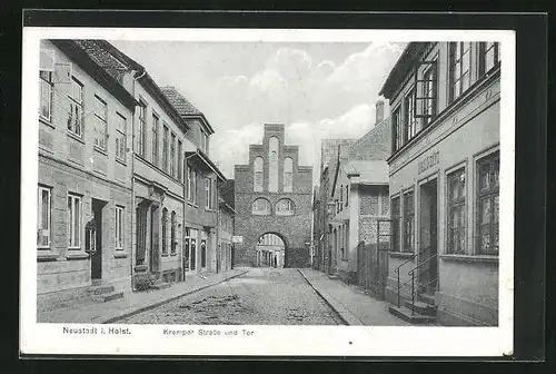 AK Neustadt i/Holst., Kremperstrasse und Tor
