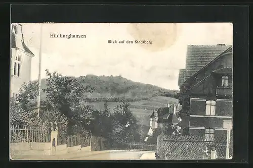 AK Hildburghausen, Blick auf den Stadtberg