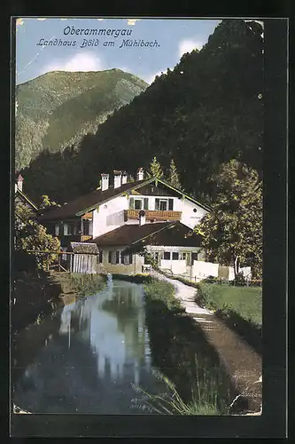 AK Oberammergau, Hotel Böld am Mühlbach