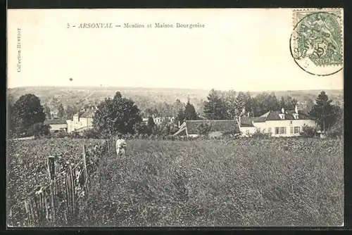 AK Arsonval, Moulins et Maison Bourgeoise