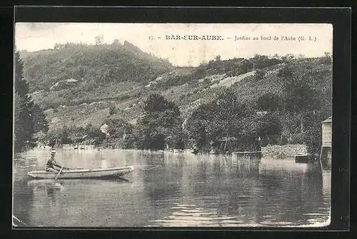 AK Bar-sur-Aube, Jardins au bord de l`Aube