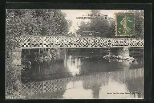 AK Saint-Julien, Pont sur la Seine