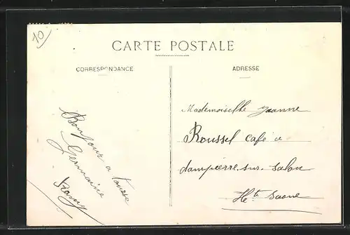 AK Gyè-sur-Seine, Panorama aus der Vogelschau