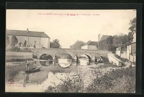 AK Gyè-sur-Seine, Le Pont