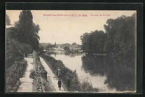 AK Nogent-sur-Seine, Un coin sur la Seine