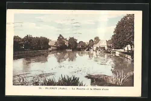 AK Plancy, Le Moulin et la Chute d`eau