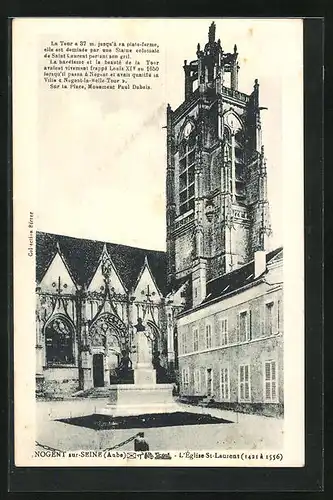 AK Nogent-sur-Seine, L`Église St-Laurent