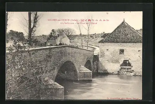 AK Loches-sur-Ource, Le Pont sur l`Ource