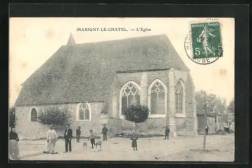 AK Marigny-le-Chatel, L`Église