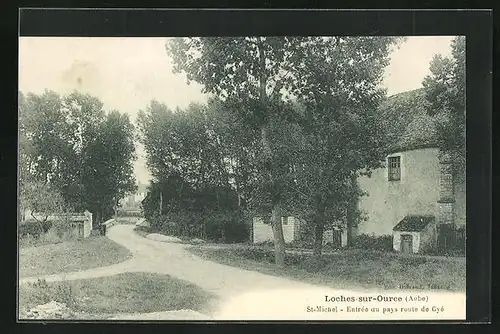 AK Loches-sur-Ource, St-Michel, Entrée du pays route de Gyé
