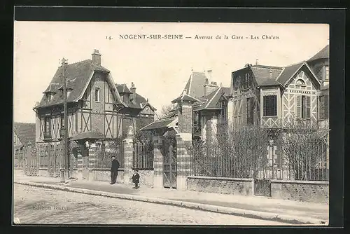 AK Nogent-sur-Seine, Avenue de la Gare, les Chalets