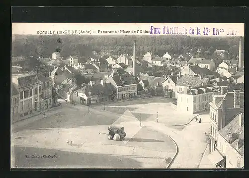 AK Romilly-sur-Seine, Panorama, Place d l`Union