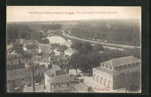 AK Nogent-sur-Seine, Vue panoramique de la Digue Peyronnet