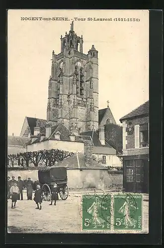 AK Nogent-sur-Seine, Tour St-Laurent, Kirche