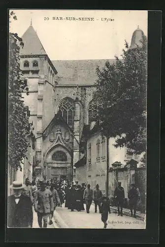 AK Bar-sur-Seine, L`Eglise, Kirche