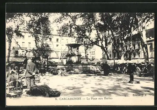 AK Carcassonne, La Place aux Herbes