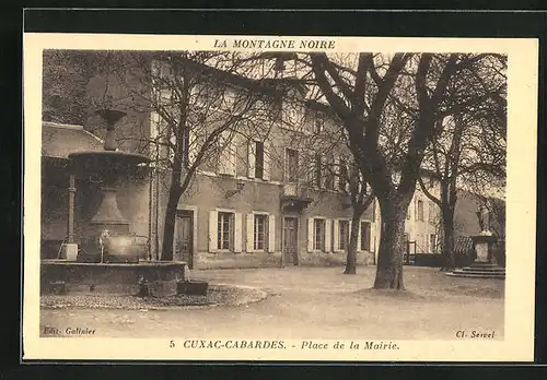 AK Cuxac-Cabardes, Place de la Mairie