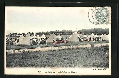 AK Sathonay, Installation de Tentes