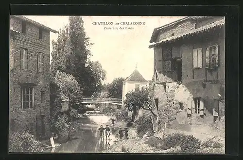AK Chatillon-sur-Chalaronne, Passerelle des Bains