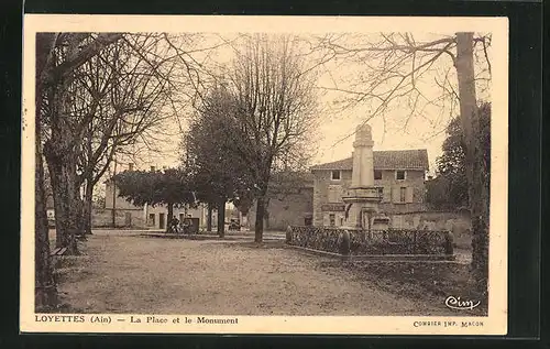 AK Loyettes, La Place et le Monument