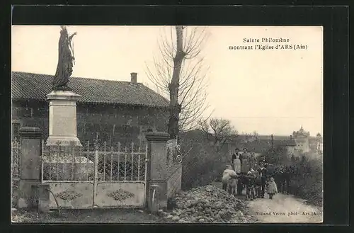 AK Ars, Sainte Philomene montrant l`Eglise