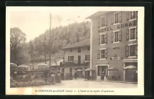 AK St-Germain-de-Joux, L`hotel et le jardin d`agrement
