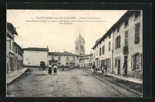 AK Saint-Didier-sur-Chalaronne, Place de la Bascule
