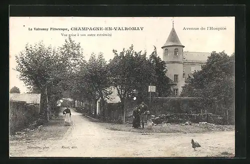 AK Champagne-en-Valromay, Avenue de l`Hospice