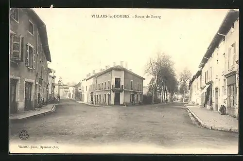 AK Villars-les-Dombes, Route de Bourg, Ortspartie