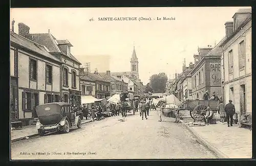 AK Sainte-Gauburge, Le Marché