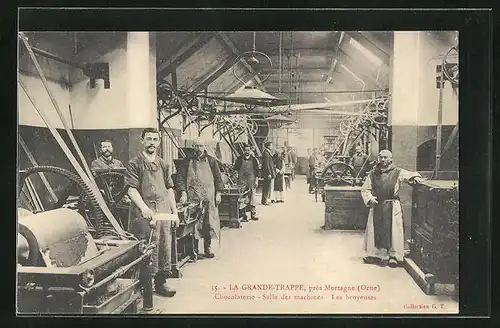 AK La Grande-Trappe, Chocolaterie, Salle des machines, Les broyeuses