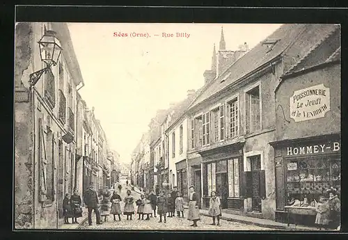 AK Sées, Rue Billy, Strassenpartie