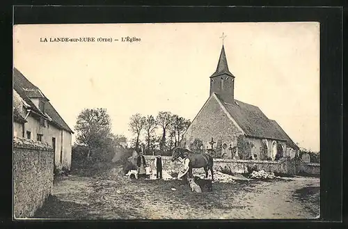 AK La Lande-sur-Eure, L`Eglise