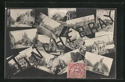 AK Tinchebray, Stadt aus verschiedenen Perspektiven