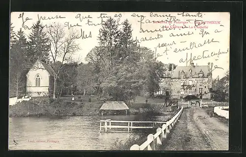 AK Les Authieux, Le Chateau, La Chapelle