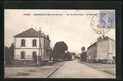 AK Corbenay, La Grande-Rue, La Mairie