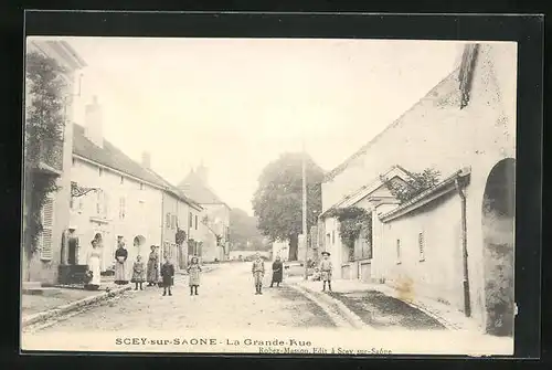 AK Scey-sur-Saone, La Grande-Rue