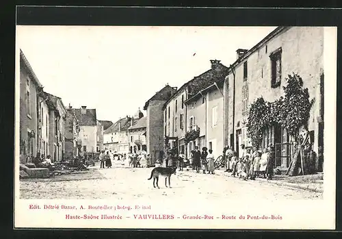 AK Vauvillers, Grande Rue, Route du Pont-du-Bois