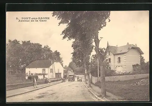 AK Port-sur-Saone, Avenue de la Gare