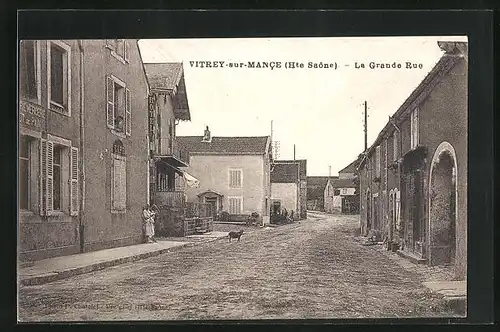 AK Vitrey-sur-Mance, La Grande Rue