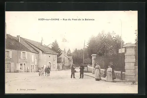 AK Scey-sur-Saone, Rue du Pont de la Balance