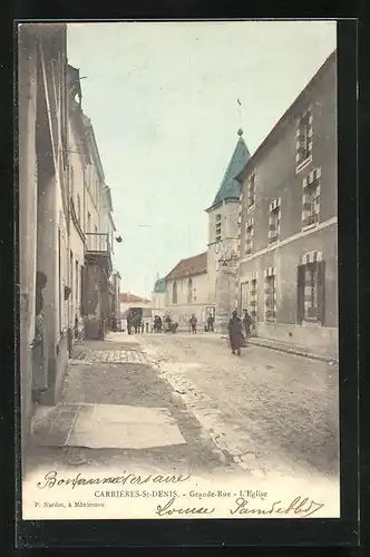 AK Carriéres-St-Denis, Grande Rue, l`Eglise