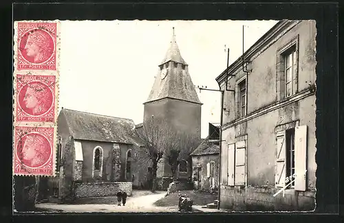 AK Amne, L`Eglise, Kinder an der Kirchmauer