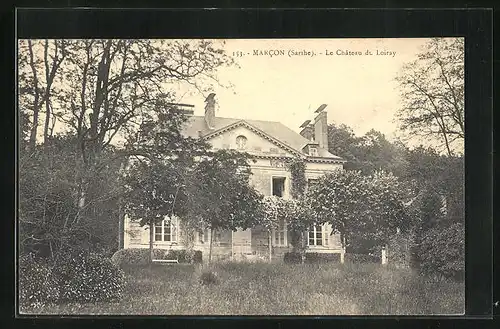 AK Marcon, Le Chateau du Loiray, Partie im Garten