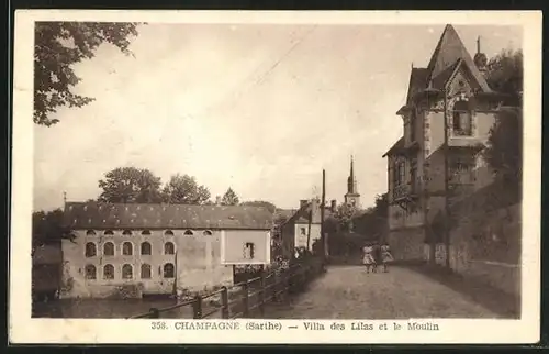 AK Champagne, Villa des Lilas et le Moulin