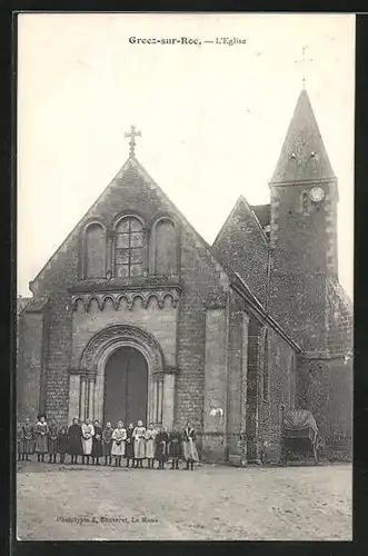 AK Greez-sur-Roc, L`Eglise, Kirche