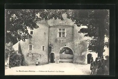 AK Le Breil-sur-Mérize, Château de Pescheré - Le Donjon