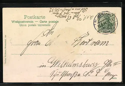 AK Blumenthal, mit Schloss und Bäumen