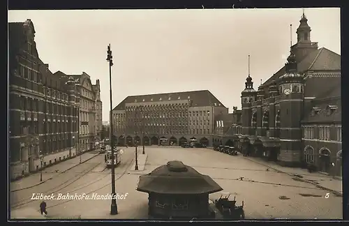 AK Lübeck, Bahnhof & Handelshof